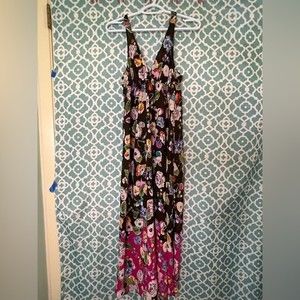 Vintage Oscar de la Renta Pink Label Sheer Maxi Gown. Size Medium.